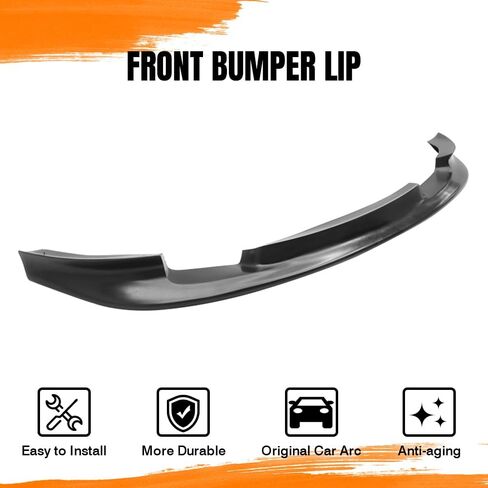 Front Bumper Lip Spoiler, Compatible with 1999-2000 Mazda Miata Coupe, PU Unipainted Black GV Style Add-on Front Splitter Air Dam Chin Protector in Kuwait