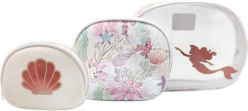 Loungefly x Disney The Little Mermaid Ariel Cosmetic Bags Set, 3 Pieces (Small, Rose Gold) in Saudi Arabia