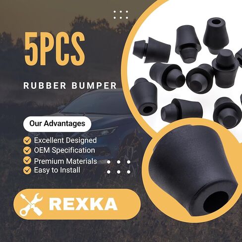 Rexka 5 قطع من ممتص الصدمات المطاطي لغطاء محرك السيارة لنيسان إنفينيتي 65829-50A00 أرمادا كيوب فرونتير ماكسيما روج سينترا تيان فيرسا FX35 45 QX56 ممتص الصدمات نيسان in Kuwait