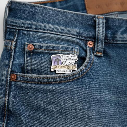 Inspirational Bible Verse Pin - Christian Faith Pins Religious Brooch for Backpacks,Jackets,Hats. Christian Brooches Gifts for Women, Believer, Friends. in Kuwait