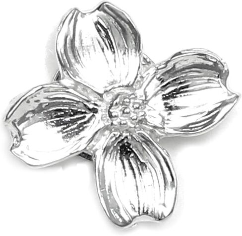 Dogwood Scarf Pin - Gift Packaged - Magnetic Back Closure No holes in Clothes - Gift Packaged - Handcrafted Pewter Made in USA in Kuwait