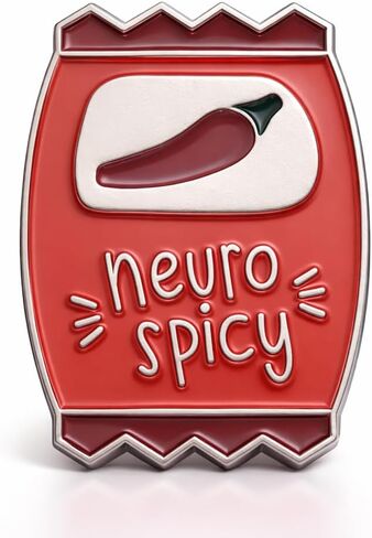 Autism Acceptance Pin - Spicy Snack Enamel Pins with Neurospicy,Funny Brooch for Backpacks, Jackets,Hats. ADHD Awareness Brooches Gifts for Humorous Neurodivergent Pride and Ally. in Kuwait