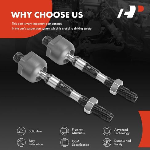 A-Premium 2 x Front Inner Tie Rod Ends, Compatible with Infiniti G37 2011-2013, Q40 2015, G25 2011-2012, AWD Only in Saudi Arabia