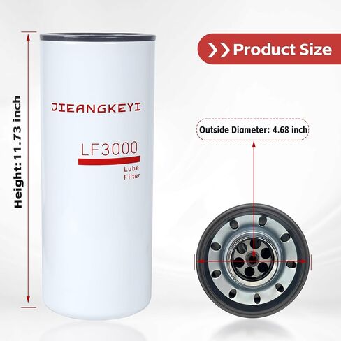 2 Pack LF3000 Oil Lube Filter Compatible with Cummins ISL 9.0L, ISC 8.3L, N14, M11 Diesel Engines, Replaces 3318853, 3825970, P553000, 51748 in Saudi Arabia