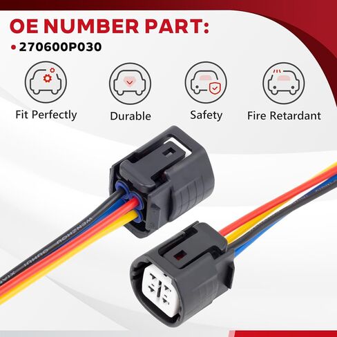 Alternator Regulator Wire Harness Plug/Pigtail Compatible with Toyota or Lexus, 4Runner Camry Tundra Highlander Sequoia Sienna Tacoma Corolla Yaris; Lexus ES GS is RX GX LX RC in Kuwait