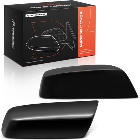 A-Premium 2 PCS Driver and Passenger Side Rearview Mirror Covers Caps - Compatible with Chevrolet Silverado 1500 LD 2019 & GMC Sierra 1500 2500 HD - Textured Black, Without Turn Signal Hole in Saudi Arabia