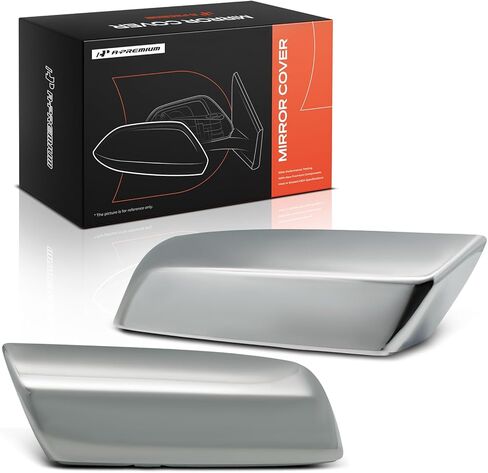 A-Premium 2 PCS Driver and Passenger Side Rearview Mirror Covers Caps - Compatible with Chevrolet Silverado 1500 LD 2019 & GMC Sierra 1500 2500 HD - Textured Black, Without Turn Signal Hole in Saudi Arabia