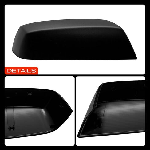 A-Premium 2 PCS Driver and Passenger Side Rearview Mirror Covers Caps - Compatible with Chevrolet Silverado 1500 LD 2019 & GMC Sierra 1500 2500 HD - Textured Black, Without Turn Signal Hole in Saudi Arabia
