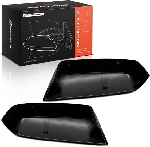 A-Premium 2 PCS Driver and Passenger Side Rearview Mirror Covers Caps - Compatible with Chevrolet Silverado 1500 LD 2019 & GMC Sierra 1500 2500 HD - Textured Black, Without Turn Signal Hole in Saudi Arabia