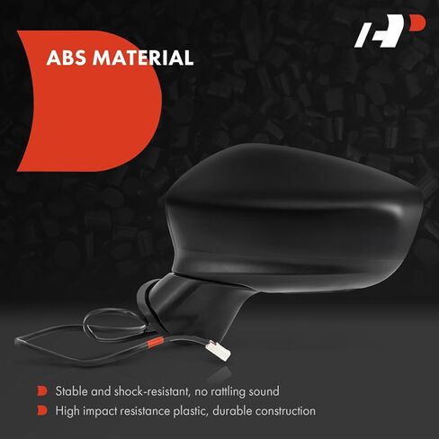 A-Premium Driver Side Power Door Mirror - Compatible with Mazda 3 2017-2018, 3 Sport 2017-2018 - Non-Heated, Manual Folding Black Outside Rear View Mirror - Replace# BABF-69-181A in Saudi Arabia