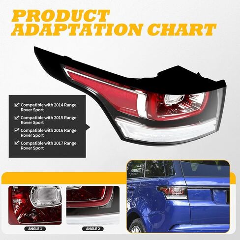 Driver Side Tail Light Assembly Compatible with 2014-2017 Range Rover Sport Left Rear Taillight Tail Lamp LR061589 LR043978 in Saudi Arabia