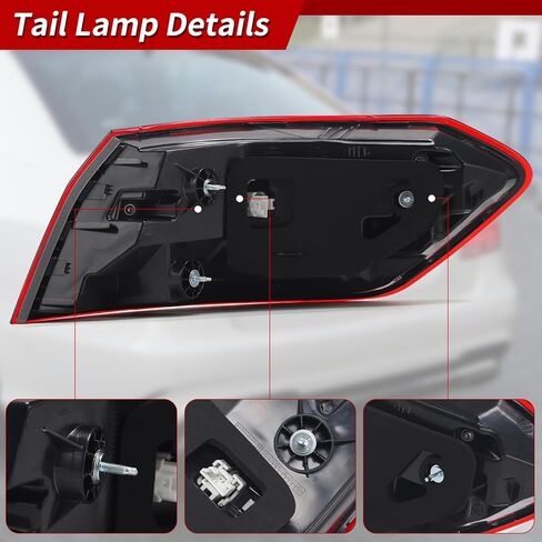 ZXMT Outer Tail Light Lamp Assembly Compatible with 2014 2015 2016 Mercedes Benz E-Class W212 E350 E400 E550 E63 AMG Rear Tail lamp Bake Lamp 2129061303(Left Driver side) in Kuwait