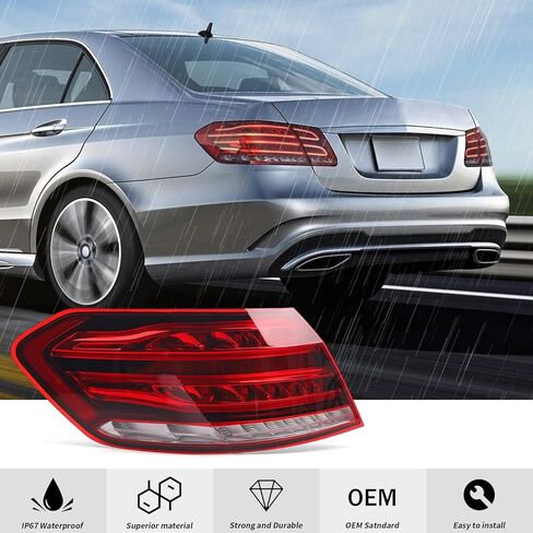 ZXMT Outer Tail Light Lamp Assembly Compatible with 2014 2015 2016 Mercedes Benz E-Class W212 E350 E400 E550 E63 AMG Rear Tail lamp Bake Lamp 2129061303(Left Driver side) in Kuwait