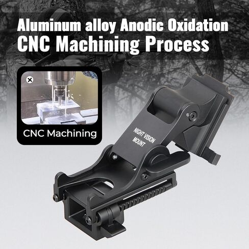 New Metal Rhino Arm Helmet Adapter Mount for PVS-14,Adjustable Lever - Black in Kuwait