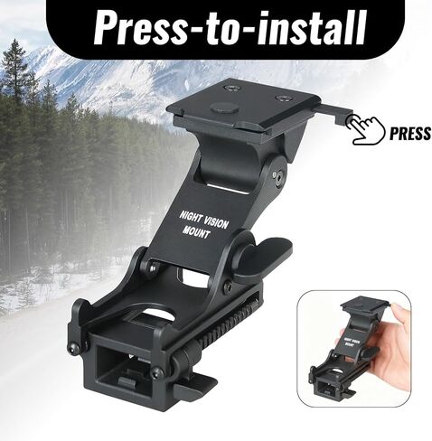 New Metal Rhino Arm Helmet Adapter Mount for PVS-14,Adjustable Lever - Black in Kuwait