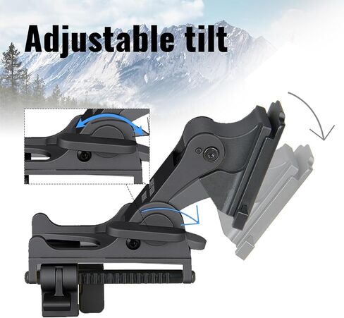 New Metal Rhino Arm Helmet Adapter Mount for PVS-14,Adjustable Lever - Black in Kuwait