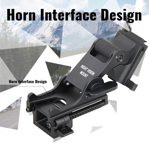 New Metal Rhino Arm Helmet Adapter Mount for PVS-14,Adjustable Lever - Black in Kuwait