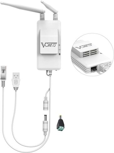 VONETS WiFi to Wired WiFi Bridge Ethernet/Signal Repeater Mini Industrial 2.4GHz 300Mbps 1 RJ45 Male USB/DC Powered for Monitoring,Electronic Scales,IP Printer,Robots,Medical Devices VAP11G-300 in Kuwait