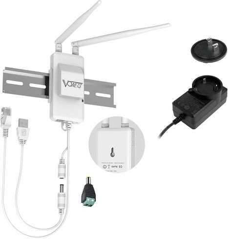 VONETS WiFi to Wired WiFi Bridge Ethernet/Signal Repeater Mini Industrial 2.4GHz 300Mbps 1 RJ45 Male USB/DC Powered for Monitoring,Electronic Scales,IP Printer,Robots,Medical Devices VAP11G-300 in Kuwait