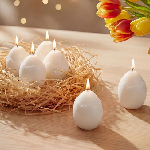 6 Pcs Easter Egg Scented Candles for Spring Table Decorations Creative Ceramic Eggshell Shaped Aromatherapy Candles for DIY Easter Home Decor Birthday Party Gift(Egg,Pastel) in Saudi Arabia