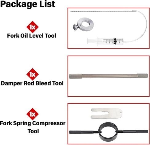 Motorcycle Fork Service Tool Kit Endxedo Fork Oil Level Tool Fork Spring Compressor and Damper Rod Bleed Tool 3PCS Motorcycle Fork Tool Set in Saudi Arabia