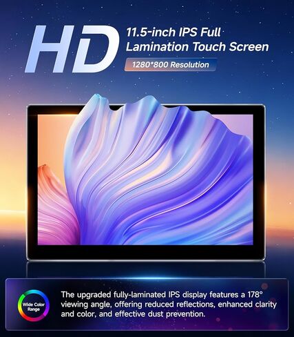 11.5 بوصة 8Core Car Radio Radio Presconse لجيب Wrangler JK Compass Grand Cherokee Dodge Ram مع Android12/Carplay/Android Auto/5G WiFi/HD Touchscreen/GPS Cameraging/HD Camera in Kuwait