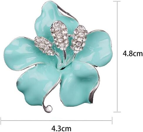 Flower Brooch Alloy Enamel Brooch Fancy Vintage Style Flower Brooch Pin for Women Wedding Bouquet in Saudi Arabia
