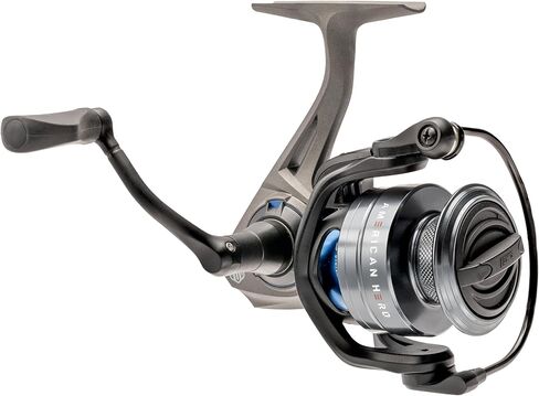 Lew’s American Hero Spinning Fishing Reel, 4+1 Bearings, Graphite Frame, Speed Gears, Speed Lube, Multi-Disc Drag, Gray/Black/Blue in Kuwait