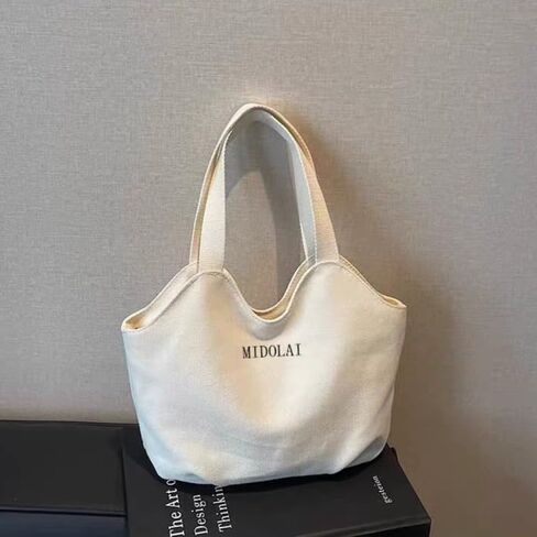 حقيبة حمل قماشية ذات سعة كبيرة - حقيبة يد كتف أنيقة مع سحاب للإغلاق، وبطانة سفلية ناعمة للهيكل والدعم in Saudi Arabia