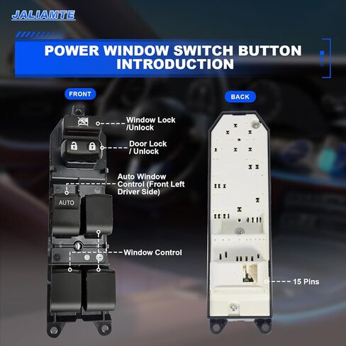 84820-06070 Master Power Window Switch, Driver Side Window Switch Compatible with Tundra/Toyota RAV4/Tacoma Pickup Truck/Yaris/Toyota Corolla/Pontiac Vibe/Scion xB xD, Replaces# 84820-02190 in Kuwait