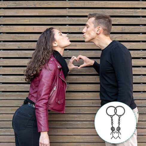 Ouligay 2 جهاز كمبيوتر شخصى مطابقة سلاسل المفاتيح مضحك المفاتيح للنساء، Stickman الحب زوجين المفاتيح، أفضل صديق سلاسل المفاتيح خربش المعادن الصغيرة مضحك سلاسل المفاتيح حقيبة المحفظة، أسود in Kuwait