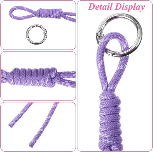 6 قطع سلسلة مفاتيح باراكورد، حبل باراكورد ملون، حقيبة سلسلة مفاتيح ساحرة، حقيبة حبل مضفرة ساحرة، حلقة مفاتيح بعقدة حبل لحقيبة اليد، حقيبة الظهر، محفظة الصداقة، هدايا عيد الميلاد in Kuwait