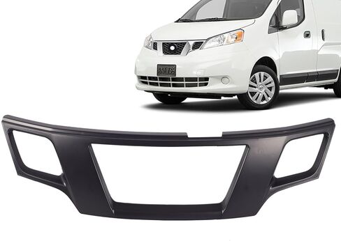 Front Upper Radiator Grill Shell Insert Surround Molding Grille Trim Compatible with Nissan NV200 S/SV 2013-2021 Matte Black 623823LM0H in Kuwait