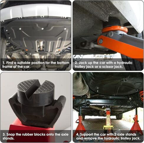 DEDC Floor Jack Pads, Car Lift Jacks Adapter Rubber Pucks, Pinch Weld Protector, Frame Rail Protector Accessories - 4Pcs in Kuwait