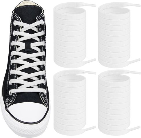Endoto 2 Pairs Elastic Shoe Laces for Converse High Top and Low Top Flat Stretchy Bungee Replacement Shoelaces in Saudi Arabia