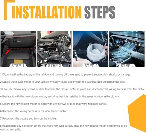 GSPSCN 700101 AC HVAC Heater Blower Motor with Fan Compatible with 2003-2007 Chevy Avalanche Silverado 1500/2500/3500丨GMC Sierra 1500/2500/3500丨 Cadillac Escalade Escalade EXT丨Hummer H2 in Kuwait