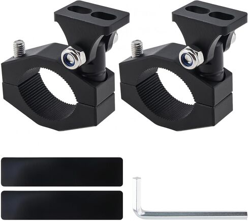 Windance 2pcs 23-33mm Spotlight Mounting Bracket Aluminum Alloy Auxiliary Light Bar Mount Tube Clamp 360 Degree Adjustment for Motorcycle Dirt Pit Bike ATV UTV Tricycle Handlebar Bumper Roll Bar Rack in Saudi Arabia