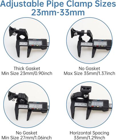 Windance 2pcs 23-33mm Spotlight Mounting Bracket Aluminum Alloy Auxiliary Light Bar Mount Tube Clamp 360 Degree Adjustment for Motorcycle Dirt Pit Bike ATV UTV Tricycle Handlebar Bumper Roll Bar Rack in Saudi Arabia