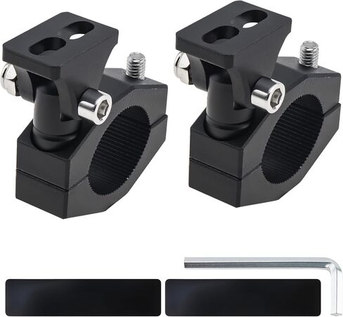 Windance 2pcs 23-33mm Spotlight Mounting Bracket Aluminum Alloy Auxiliary Light Bar Mount Tube Clamp 360 Degree Adjustment for Motorcycle Dirt Pit Bike ATV UTV Tricycle Handlebar Bumper Roll Bar Rack in Saudi Arabia