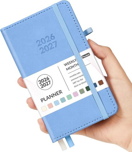 Forvencer Planner 2025-2026, Weekly and Monthly Planners with Month Tabs, July 2025 - June 2026, A5(5.8"×8.3"), Daily Academic Calendar with Elastic Band, Small Hardcover Agenda, Bookmark, for Women, Teacher, School in Saudi Arabia