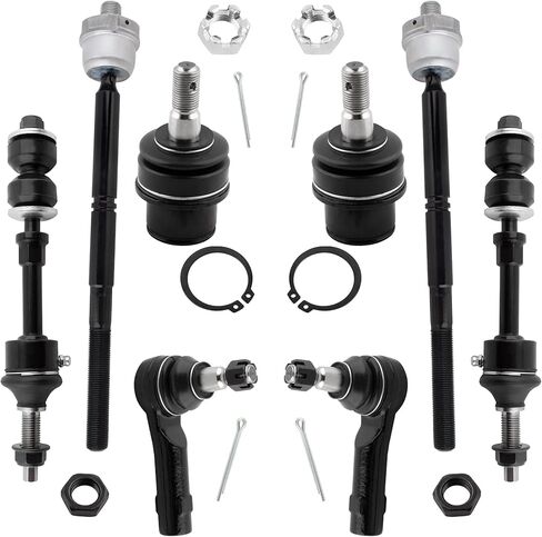 BOXI 8 قطع قضبان ربط أمامية من BOXI تناسب Ford F-150 2005-2008 / لينكولن مارك LT 2006-2008 / تناسب موديلات 2WD مع قضبان Sway على شكل مستقيم / ES3691 EV463 K80337 K80149 in Saudi Arabia