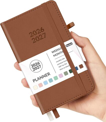 Forvencer Planner 2025-2026, Weekly and Monthly Planners with Month Tabs, July 2025 - June 2026, A5(5.8"×8.3"), Daily Academic Calendar with Elastic Band, Small Hardcover Agenda, Bookmark, for Women, Teacher, School in Saudi Arabia