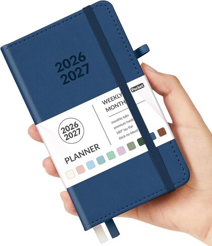 Forvencer Planner 2025-2026, Weekly and Monthly Planners with Month Tabs, July 2025 - June 2026, A5(5.8"×8.3"), Daily Academic Calendar with Elastic Band, Small Hardcover Agenda, Bookmark, for Women, Teacher, School in Saudi Arabia