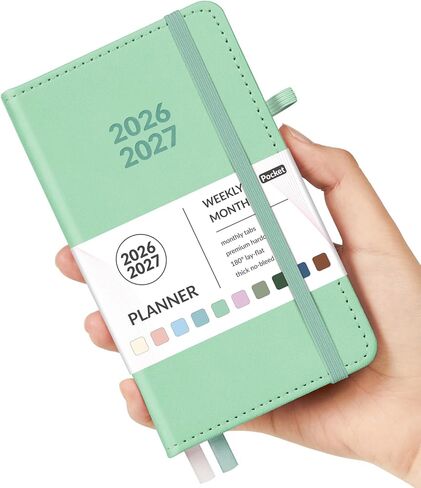 Forvencer Planner 2025-2026, Weekly and Monthly Planners with Month Tabs, July 2025 - June 2026, A5(5.8"×8.3"), Daily Academic Calendar with Elastic Band, Small Hardcover Agenda, Bookmark, for Women, Teacher, School in Saudi Arabia