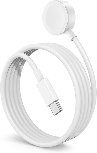 iWatch Charger Upgraded Magnetic Wireless with USB C to Apple Watch Cable 3FT Fast Charging for i-Watch Series Ultra SE/8/7/6/5/4/3/2/1 Includes 38mm 40mm 42mm 44mm 45mm Size - White in Saudi Arabia