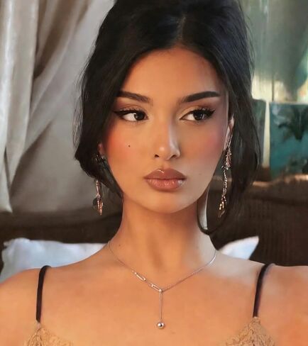 Ursumy 925 Sterling Long Silver Necklace for Women Dainty Y Shaped Layered Beaded Chain Simple Choker Necklaces butterfly Jewelry Gifts in Saudi Arabia