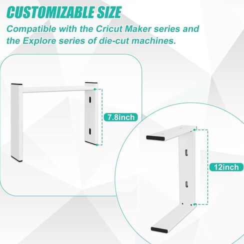 ساقين 2-في 1 متوافقة مع Cricut Maker 3/Maker/Explore 3/Explore Air 2 ، مفتوح بالكامل للآلات المزدوجة الجري ، والملحقات والأدوات منظم لتوفير الغرفة الحرفية in Kuwait