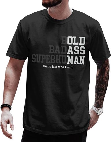 قميص Bold Badass Superhuman Dad للرجال - قمصان عيد الأب للرجال - قمصان الأب - تي شيرت عيد الميلاد للأب in Kuwait