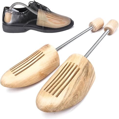 Shoe Trees for Men - Adjustable Wood Shoe Trees With Spring,Wooden Shoes Tree For Men &Women in Kuwait