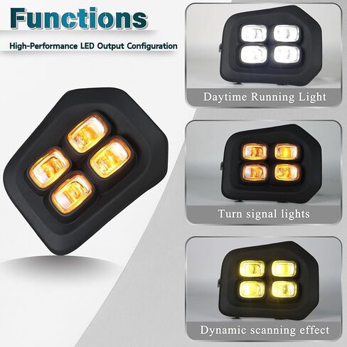 LED Front Bumper Fog Light Kit for Toyota Tacoma 2016-2023 Switchback White Daytime Running Light Amber Turn Signal Lamp in Saudi Arabia